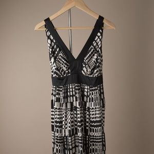 Silk black and white dress - size 6/small